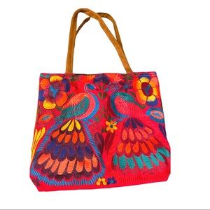Mexicana Large Tote Handmade Embroidery